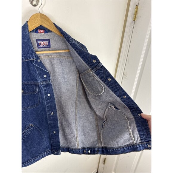 GWG Denim Trucker Jacket Men’s 40 Vintage 90s Levi’s Era Canada Made - Picture 9 of 11